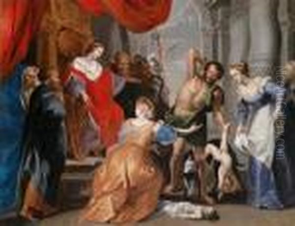 Das Salomonische Urteil Oil Painting by (studio of) Rubens, Peter Paul