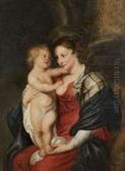 La Vierge A L'enfant Oil Painting by (studio of) Rubens, Peter Paul