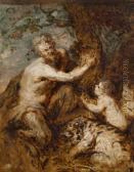 L'educazione Di Bacco Oil Painting by (studio of) Rubens, Peter Paul
