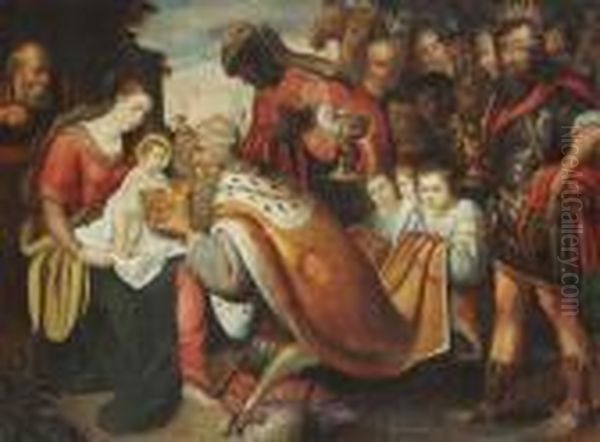 The Adoration Of The Wisemen Oil Painting by (studio of) Rubens, Peter Paul