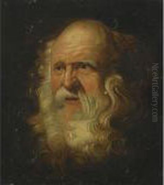 Study Of A Bearded Man Oil Painting by (studio of) Rubens, Peter Paul