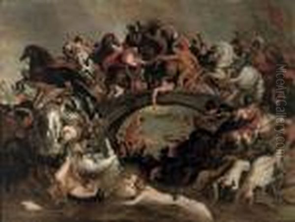 The Battle Of The Amazons Oil Painting by (studio of) Rubens, Peter Paul