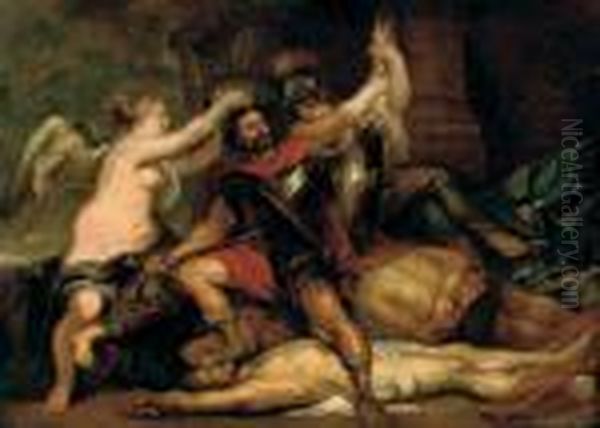An Allegory Of Victory Oil Painting by (studio of) Rubens, Peter Paul