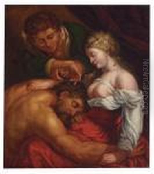 Samson And Delilah Oil Painting by (studio of) Rubens, Peter Paul