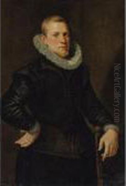 Portrait Of A Man Oil Painting by (studio of) Rubens, Peter Paul
