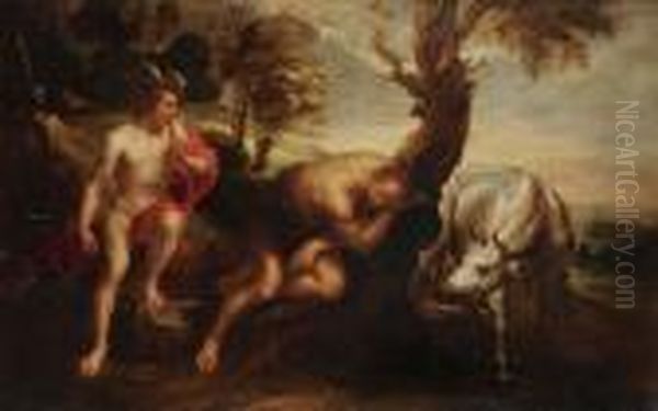 Mercurius And Argos In A Landscape Oil Painting by (studio of) Rubens, Peter Paul