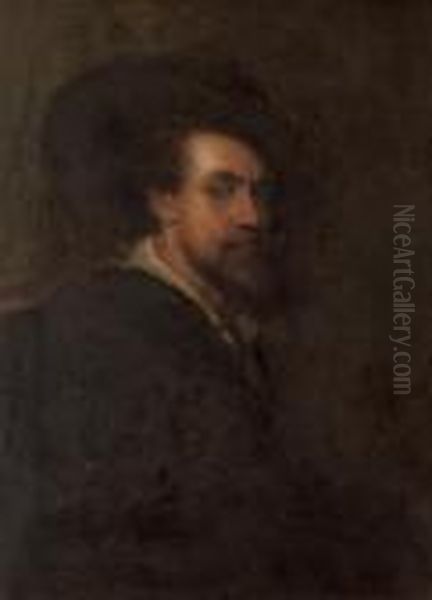 Self-portrait Of The Artist Oil Painting by (studio of) Rubens, Peter Paul