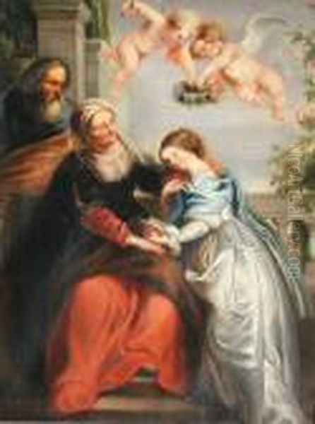 Contemporary Gilded Frame With
Minor Wear Oil Painting by (studio of) Rubens, Peter Paul