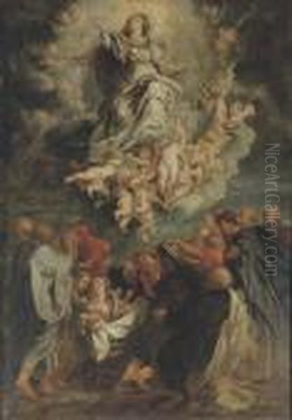 The Assumption Of The Virgin Oil Painting by (studio of) Rubens, Peter Paul