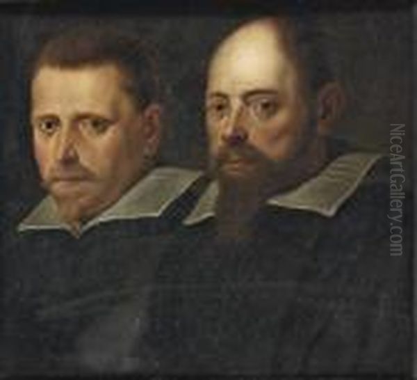 Double Portrait Of Lamoral And Philip De Montmorency Oil Painting by (studio of) Rubens, Peter Paul