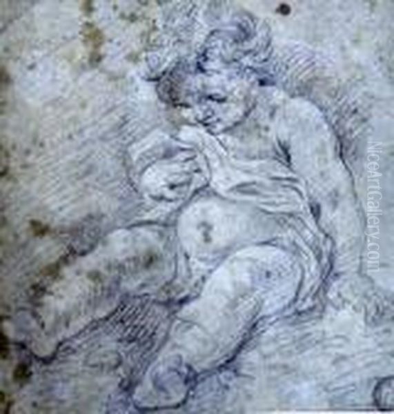 Study Of A Child Oil Painting by (studio of) Rubens, Peter Paul