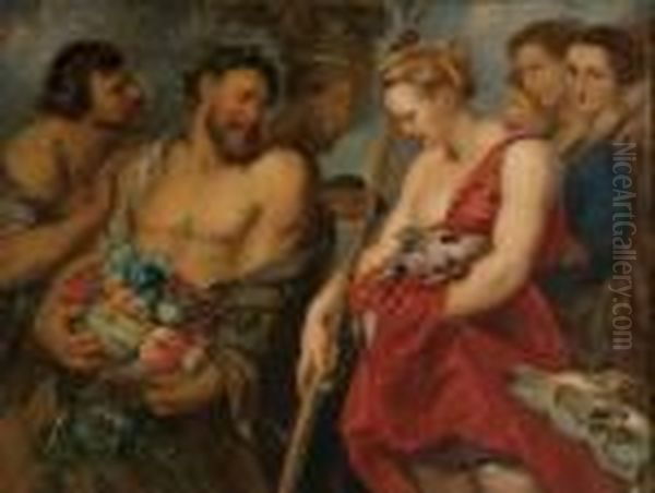 Diana Returning From The Hunt Oil Painting by (studio of) Rubens, Peter Paul