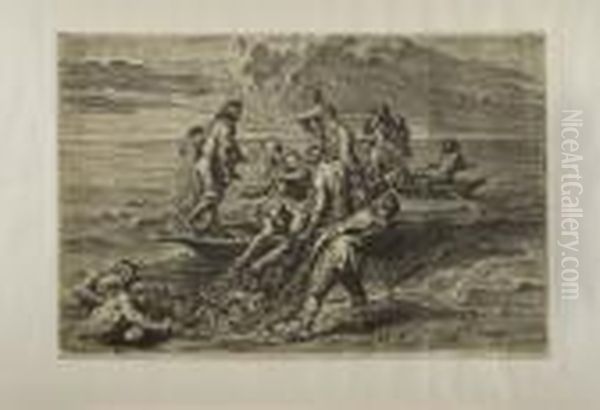 La Pesca Miracolosa Oil Painting by (studio of) Rubens, Peter Paul