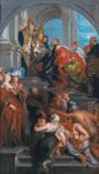 La Conversione Di San Bavo Oil Painting by (studio of) Rubens, Peter Paul