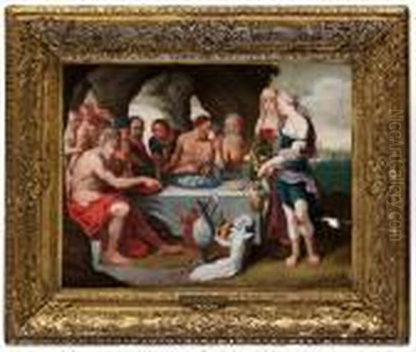 Athenarna Fira Theseus Aterkomst Oil Painting by (studio of) Rubens, Peter Paul