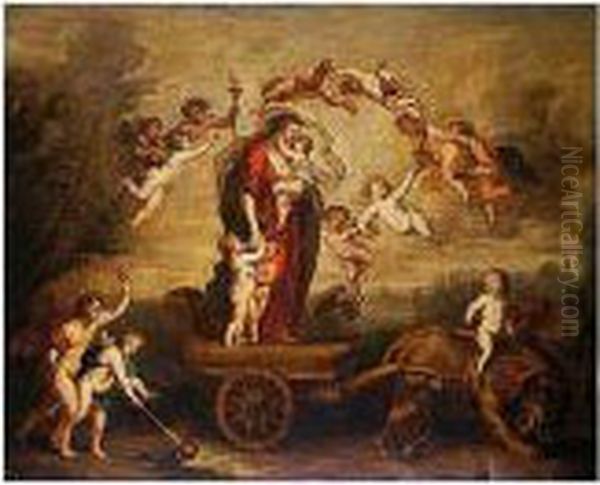 Triunfo Del Amor Divino Oil Painting by (studio of) Rubens, Peter Paul