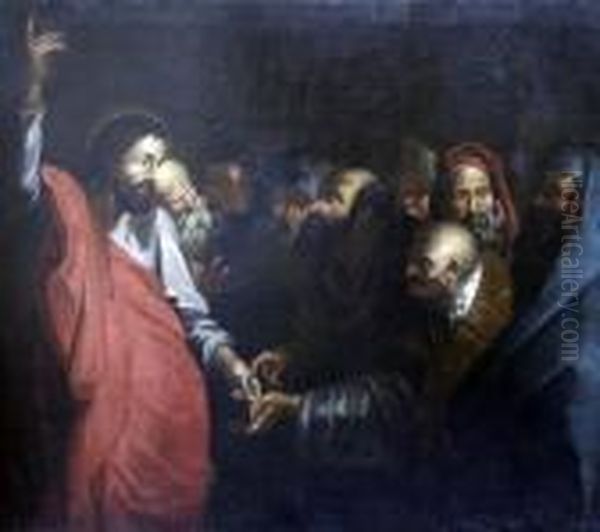 Jesus In The Temple Oil Painting by (studio of) Rubens, Peter Paul