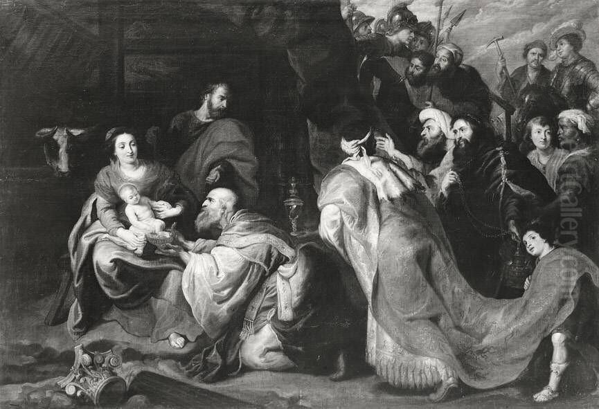 Anbetung Der Konige Oil Painting by (studio of) Rubens, Peter Paul