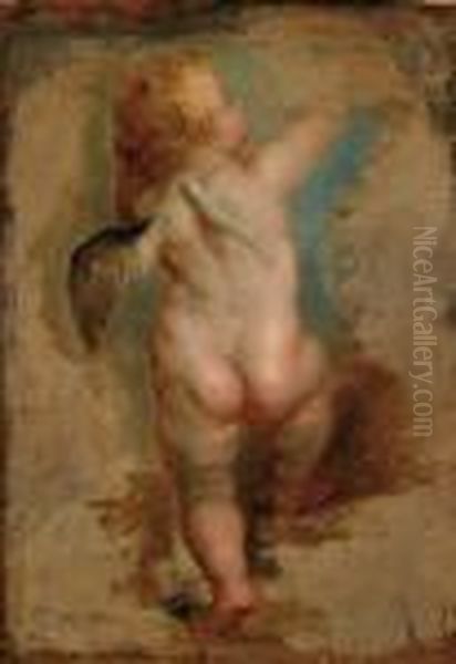Schizzo Ad Olio Di Amorino Alato Oil Painting by (studio of) Rubens, Peter Paul