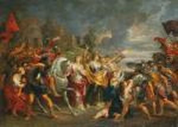Il Ratto Delle Sabine Oil Painting by (studio of) Rubens, Peter Paul