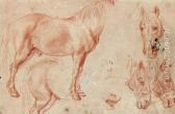 Etude De Chevaux Oil Painting by (studio of) Rubens, Peter Paul