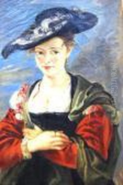 Le Chapeau De Paille, Susanna Fourmont Oil Painting by (studio of) Rubens, Peter Paul
