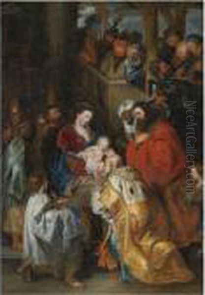 Adoration Of The Magi Oil Painting by (studio of) Rubens, Peter Paul