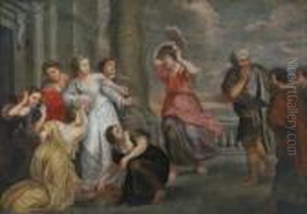 Achille Fra Le Figlie Di Licomede Oil Painting by (studio of) Rubens, Peter Paul