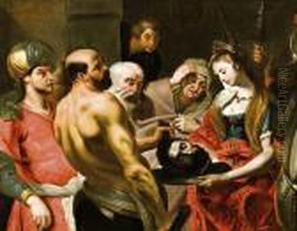 Salomenak Atadjak Keresztelo Szent Janos Fejet Oil Painting by (studio of) Rubens, Peter Paul