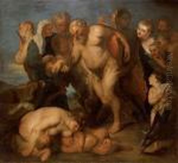 Silene Ivre Et Autres Figures Toile Oil Painting by (studio of) Rubens, Peter Paul