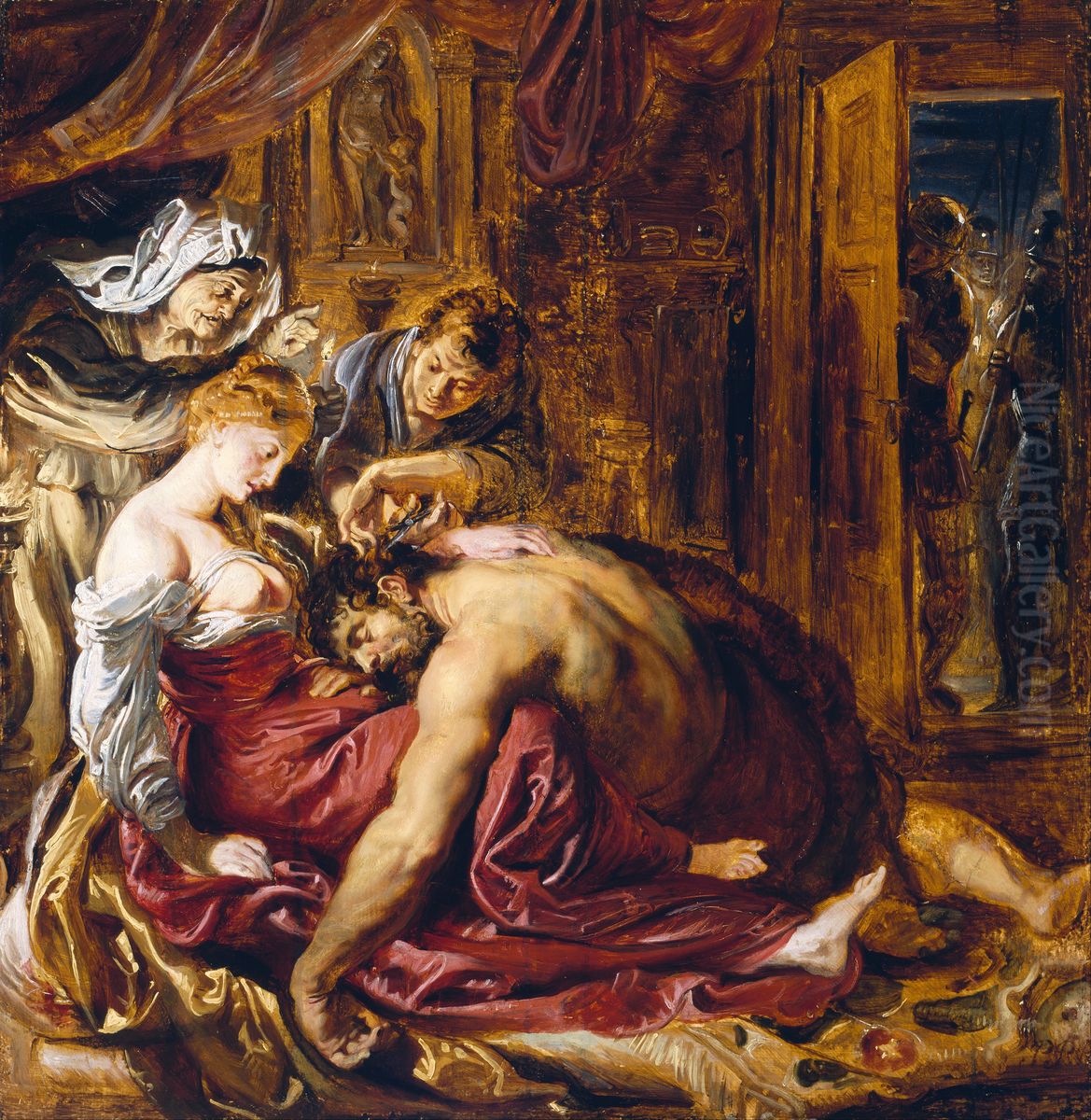 Samson And Delilah Oil Painting by (studio of) Rubens, Peter Paul