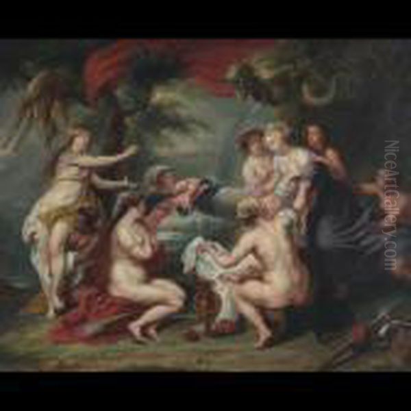 Diana And Callisto Oil Painting by (studio of) Rubens, Peter Paul