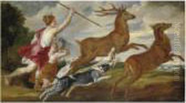 La Caccia Di Diana Oil Painting by (studio of) Rubens, Peter Paul