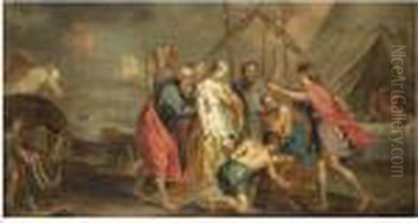 The Return Of Briseis To Achilles Oil Painting by (studio of) Rubens, Peter Paul
