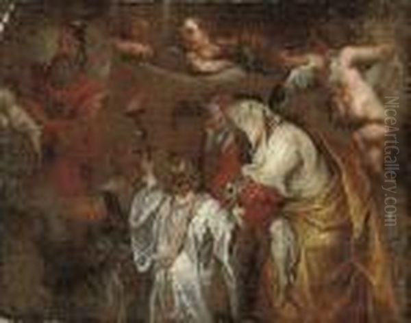 A Sacrifice Oil Painting by (studio of) Rubens, Peter Paul