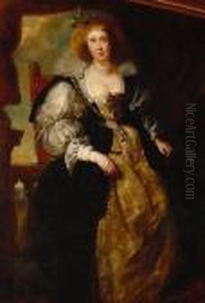 Portrait Of A Woman Oil Painting by (studio of) Rubens, Peter Paul