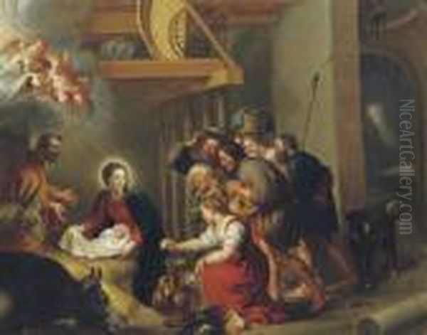 The Adoration Of The Shepherds Oil Painting by (studio of) Rubens, Peter Paul