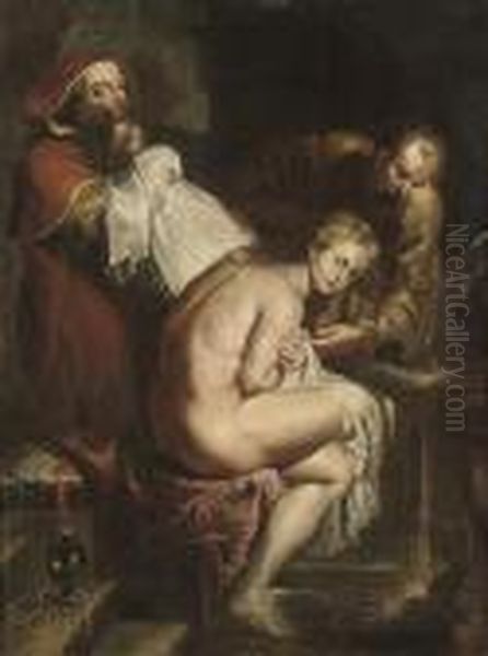 Susannah And The Elders Oil Painting by (studio of) Rubens, Peter Paul