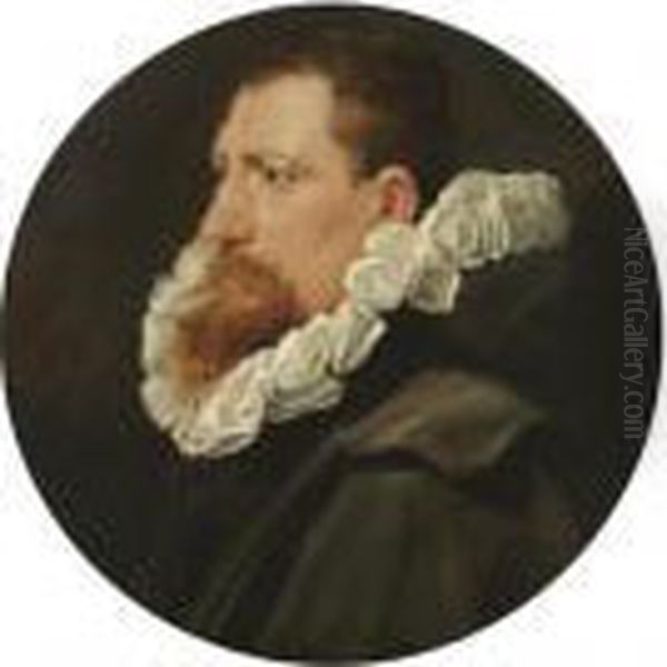 Portrait Of A Man, Bust Length, In Profile Oil Painting by (studio of) Rubens, Peter Paul