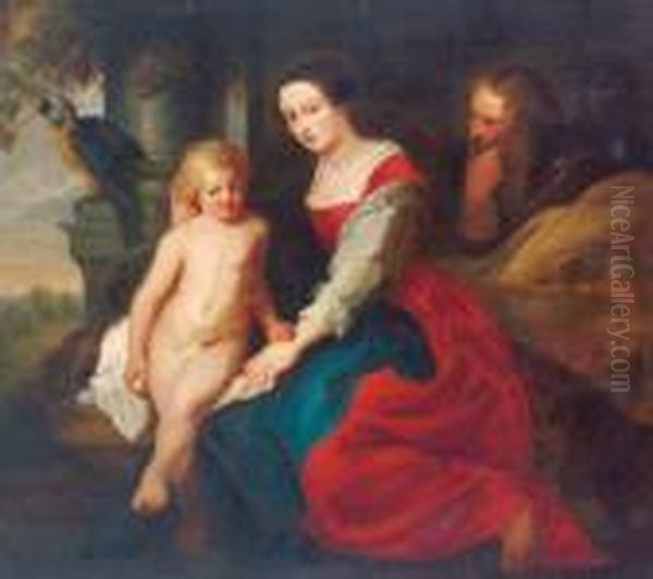 Die Heilige Familie Oil Painting by (studio of) Rubens, Peter Paul