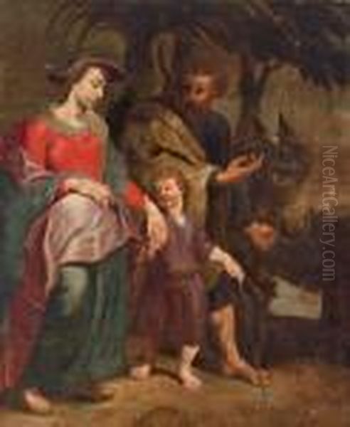 Die Flucht Nach Agypten Oil Painting by (studio of) Rubens, Peter Paul