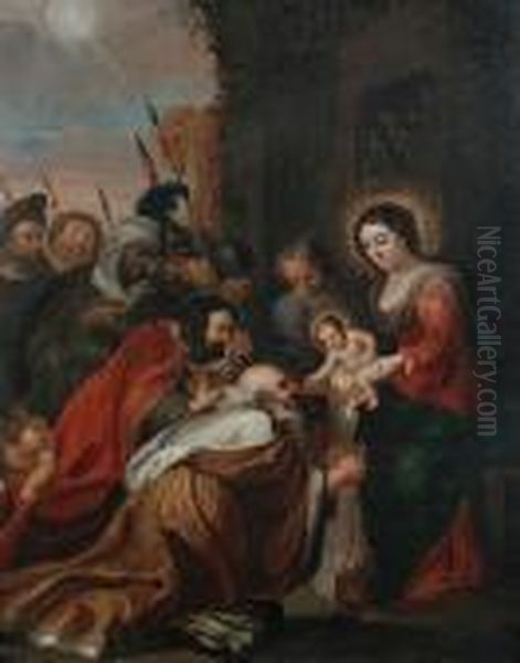 The Adoration Of The Magi Oil Painting by (studio of) Rubens, Peter Paul