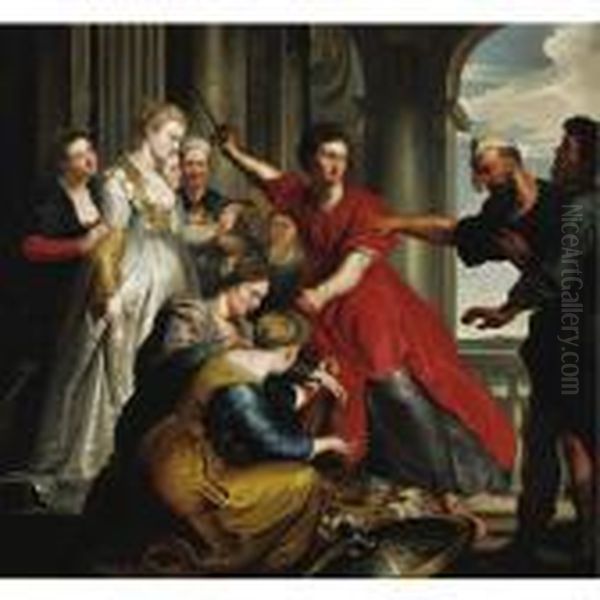 Ulysses Discovers Achilles At The Court Of Lycomedes Oil Painting by (studio of) Rubens, Peter Paul