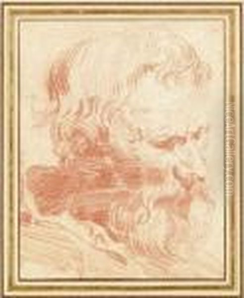 Portrait De Vieillard Vu De Trois-quarts Oil Painting by (studio of) Rubens, Peter Paul