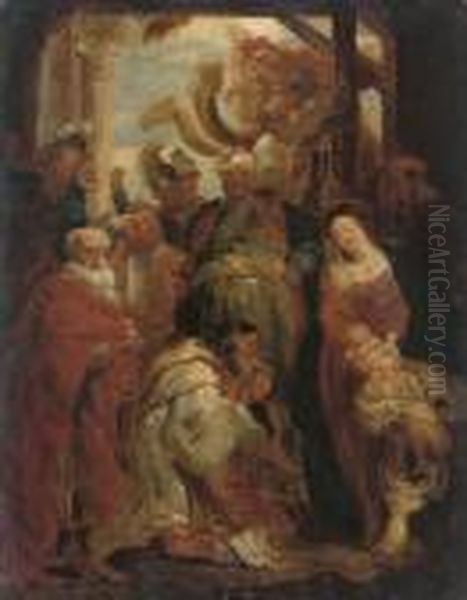 The Adoration Of The Magi Oil Painting by (studio of) Rubens, Peter Paul