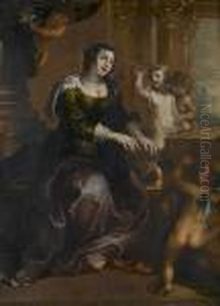 Saint Cecilia Oil Painting by (studio of) Rubens, Peter Paul