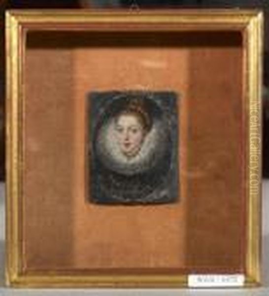 Portrait Einer Dame Mit Halskrause. Oil Painting by (studio of) Rubens, Peter Paul