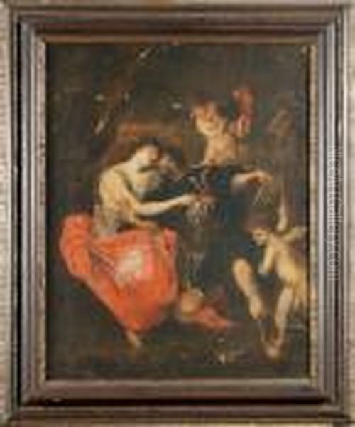 Komposition Med Med Krigare Oil Painting by (studio of) Rubens, Peter Paul