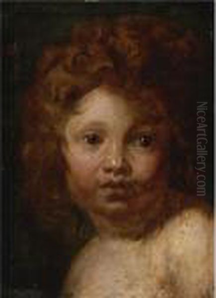 Portrait Of A Child With Red Hair Oil Painting by (studio of) Rubens, Peter Paul