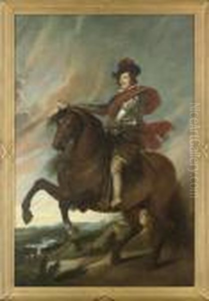 Portrait Of Philip Iv Of Spain On Horseback Oil Painting by (studio of) Rubens, Peter Paul